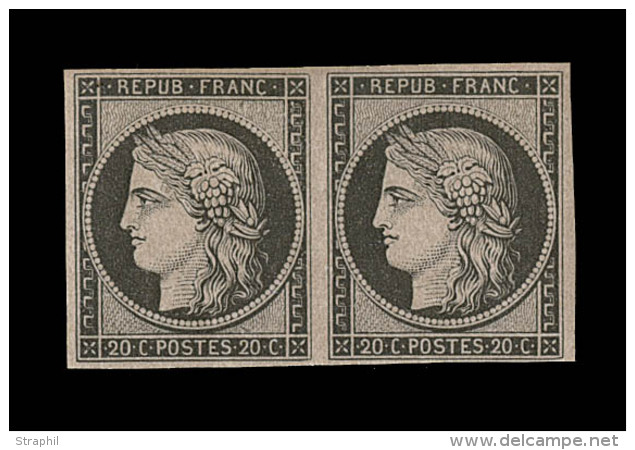 N°3f - Paire - Réimpression - TB - 1849-1850 Cérès