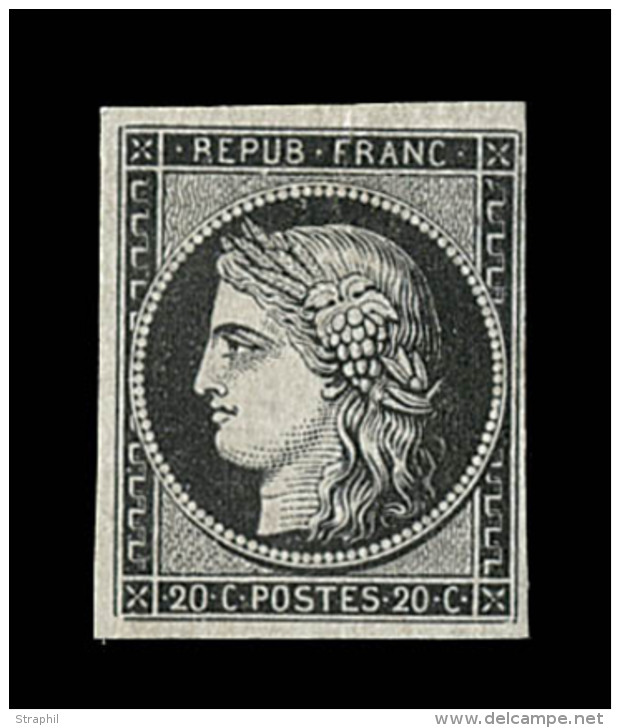 N°3 - 20c Noir S/jaune - Signé - TB - 1849-1850 Cérès