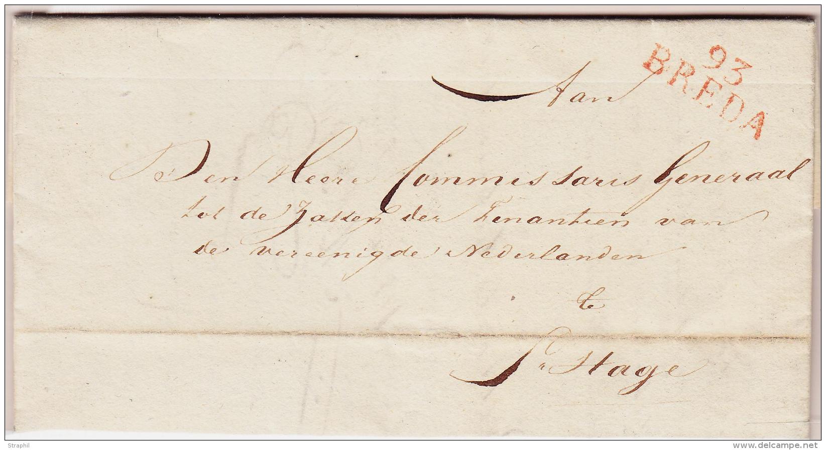 DEPARTEMENTS CONQUIS - 93 BREDA (Rge) - 1813 - Pr La Haye - TB - 1801-1848: Précurseurs XIX