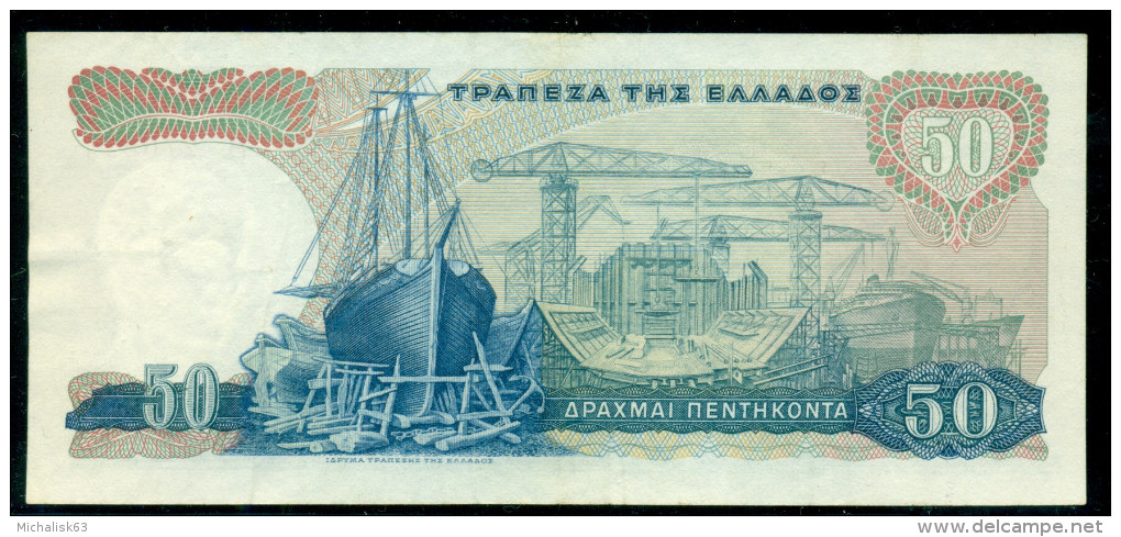 GREECE 50 DRACHMAI 1-10-1964 P 195  Crisp UNC - Greece