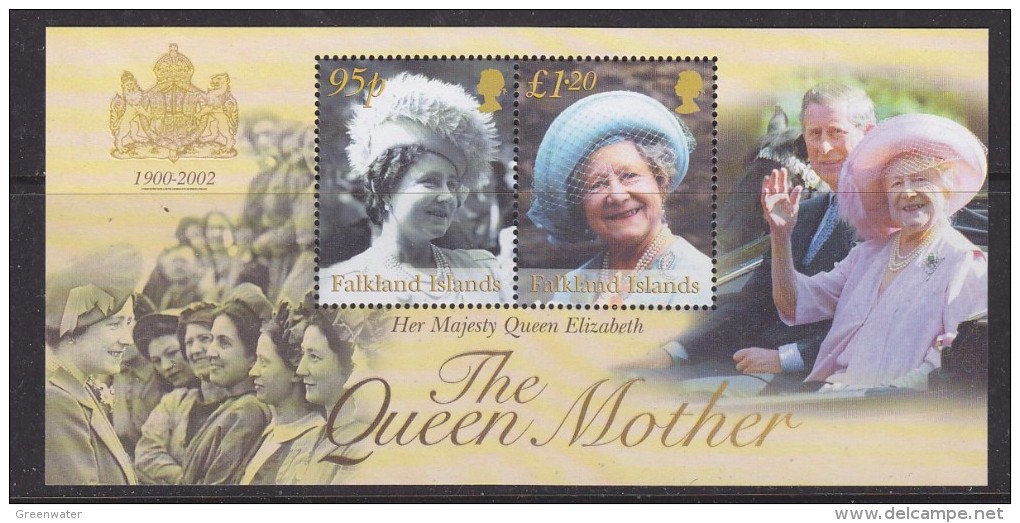 Falkland Islands 2002 Queen Mother M/s ** Mnh (33487) - Falkland Islands