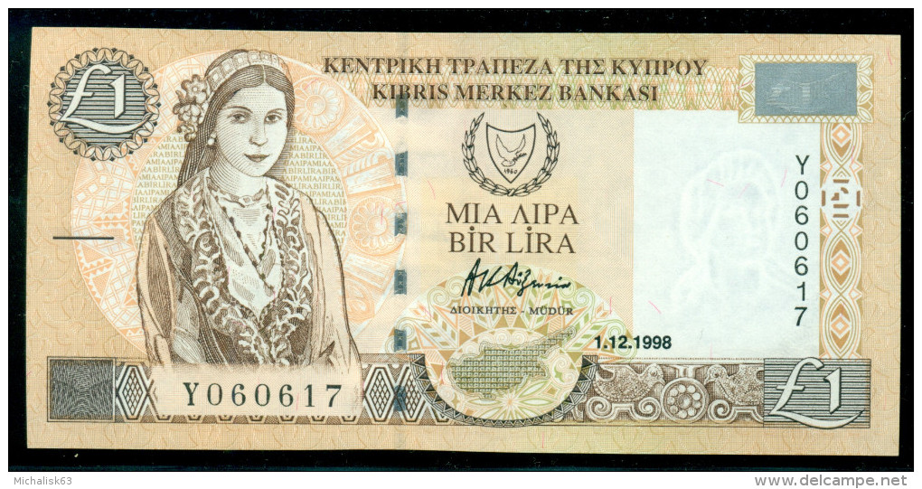 CYPRUS 1 LIRA - POUND 1-12-1998 P 60b  UNC - Chipre