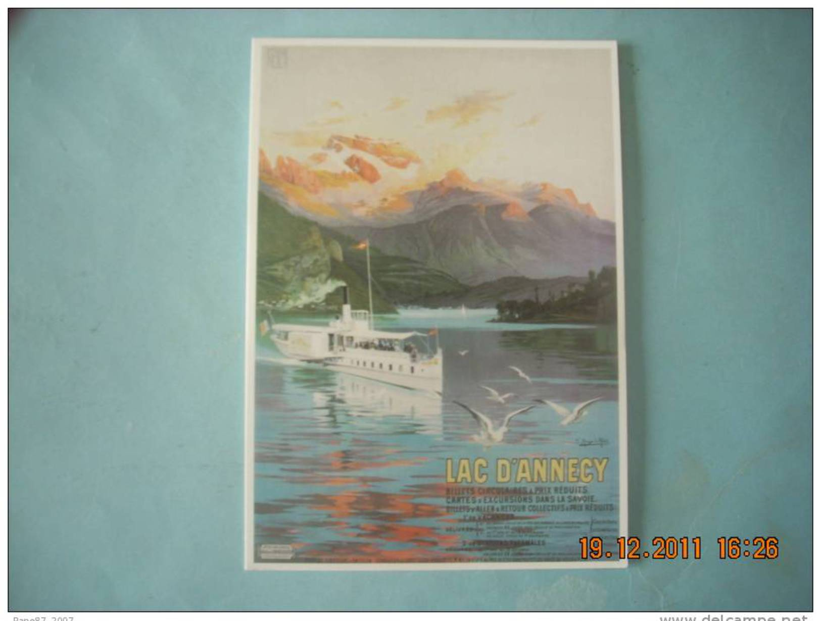 CLOUET  10046  LAC ANNECY  HUGO D ALESI   AFFICHE DE CHEMIN DE FER - Annecy