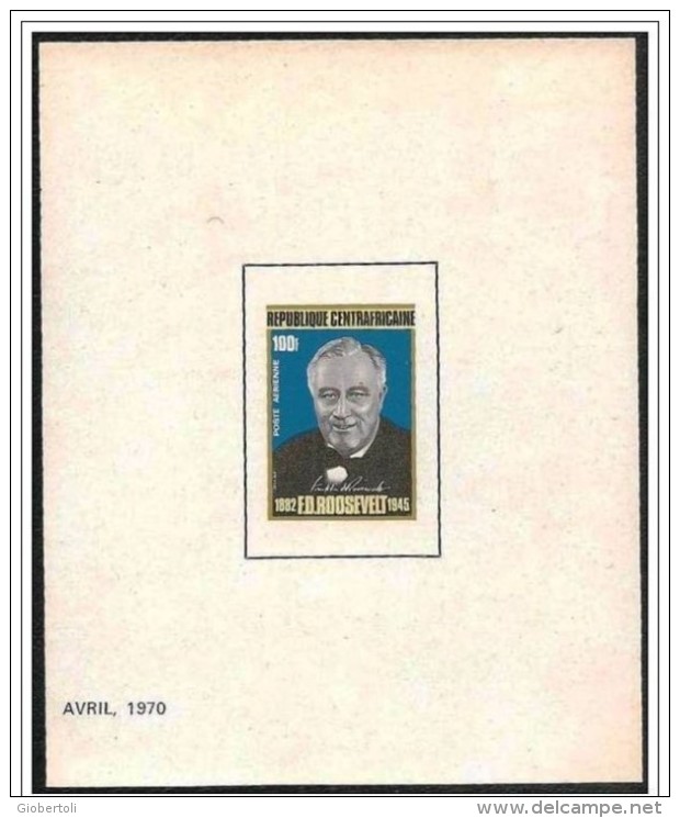 Centraficana/Central African/Centrafricaine: Prova, Proof, Epreuve, F.D. Roosevelt - Autres & Non Classés