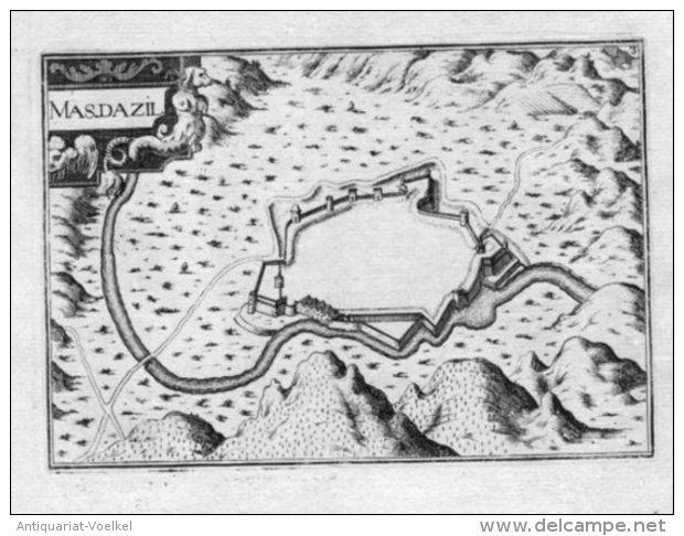 - Le Mas-d'Azil Ariège Carte Gravure Map Estampe - Stiche & Gravuren