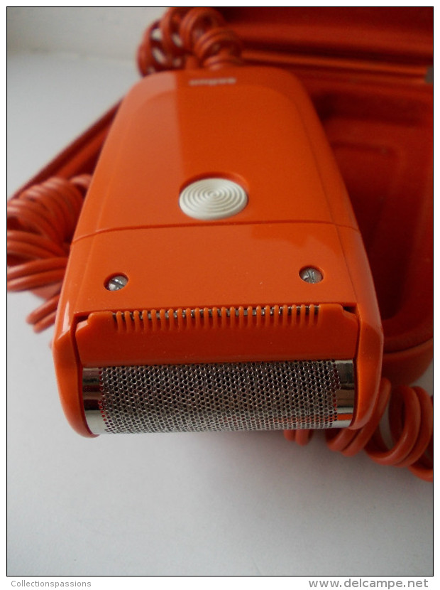 - Magnifique Rasoir électrique BRAUN - Vintage - Orange - Année 70 - - Accessories