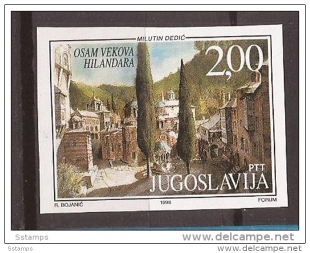 1998  2890-93  JUGOSLAVIJA 800 JAHRE KLOSTER HILANDAR GRECIA RRR IMPERFORATE  MNH LUX - Abbayes & Monastères