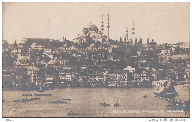 Turquie - Constantinople - Port - Mosquée De Sulémanié - Turquie