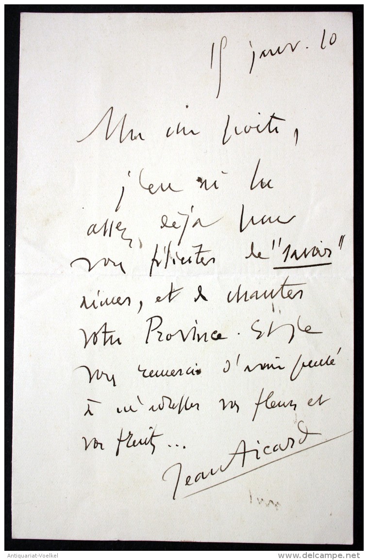 Autograph Letter With Signature / Eigenhändiger Brief Mit Unterschrift Vom 18. Januar 1920 - Sonstige & Ohne Zuordnung