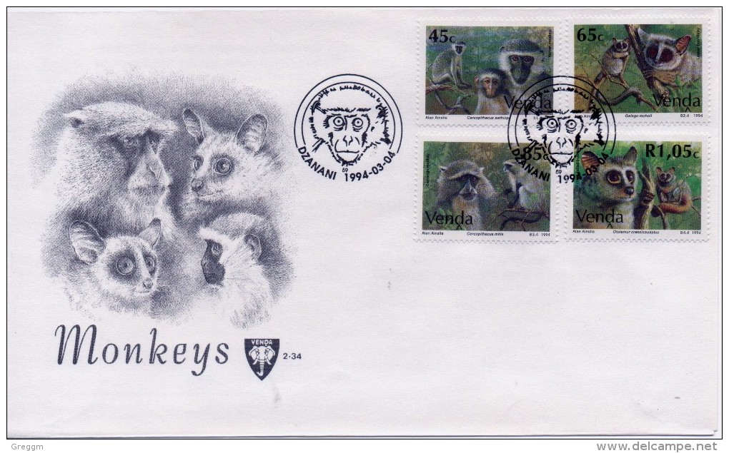 Venda First Day Cover Celebrating Monkeys. - Venda