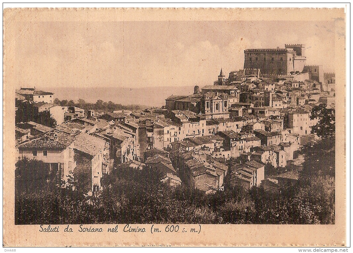 SORIANO NEL CIMINO ( VITERBO ) PANORAMA - EDIZ. PANDIMIGLIO - 1942 - Viterbo