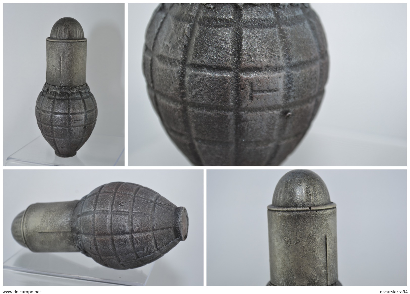 Reproduction De Grenade Défensive Citron Foug Mld 1916 Avec Coiffe - Fonte Brute - Autres & Non Classés