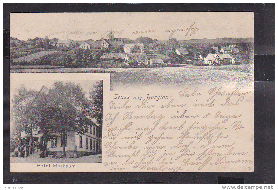 A7x /   Borgloh Hotel Masbaum  B. Hilder , Melle Osnabrück 1903 - Autres & Non Classés