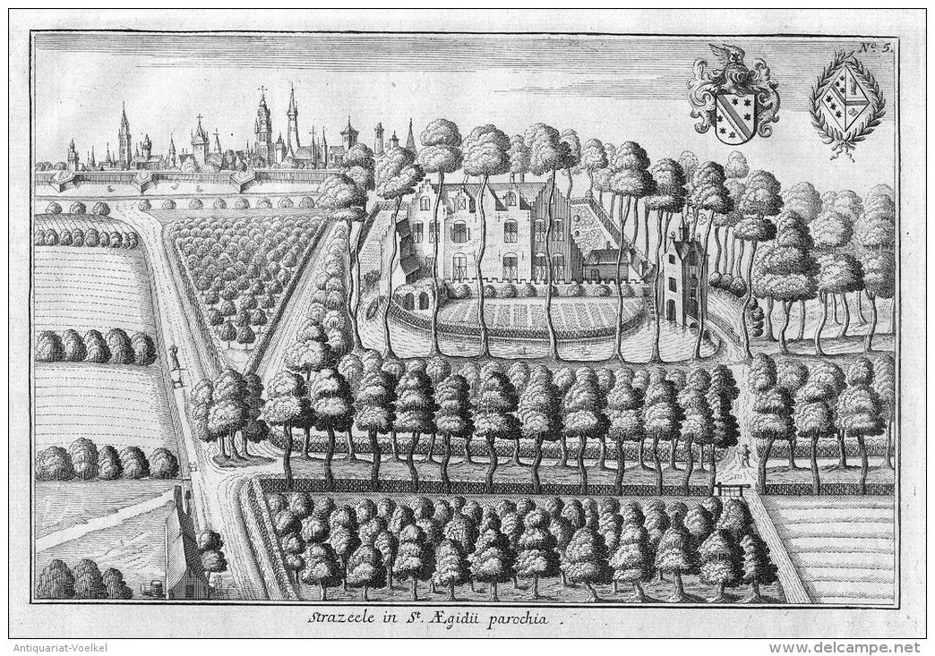 Strazeele Nord-Pas-de-Calais Gravure Kupferstich Engraving - Stiche & Gravuren