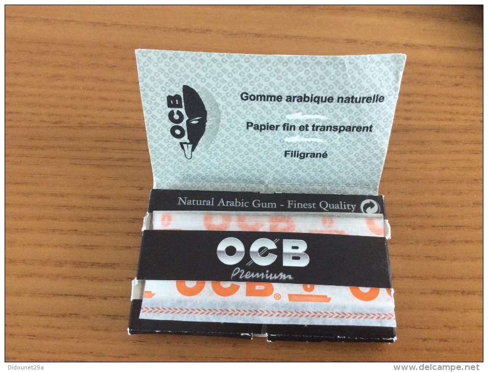 Other & unclassified - Papier à cigarettes OCB premium (Gomme arabique  naturelle, Papier fin et transparent, Filigrané) (vert)