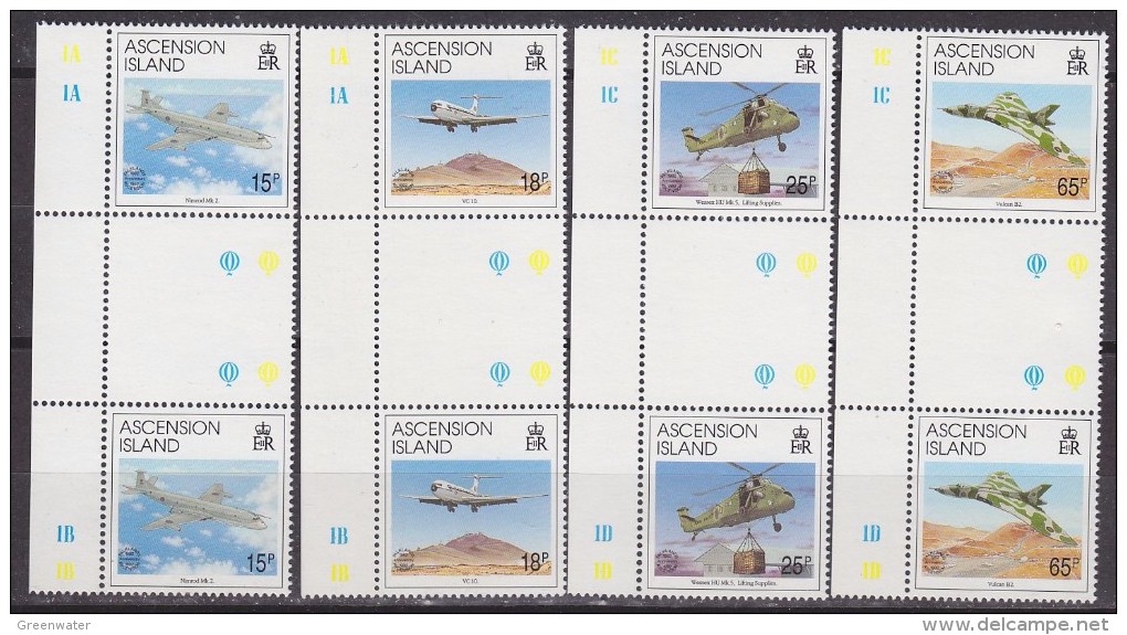 Ascension Island 1992 Liberation Of The Falkland Islands 4v  Gutter ** Mnh (33498) - Ascension