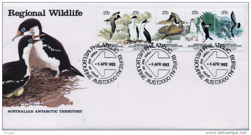 Australian Antarctic Territory First Day Cover Celebrating Regional Wildlife. - FDC