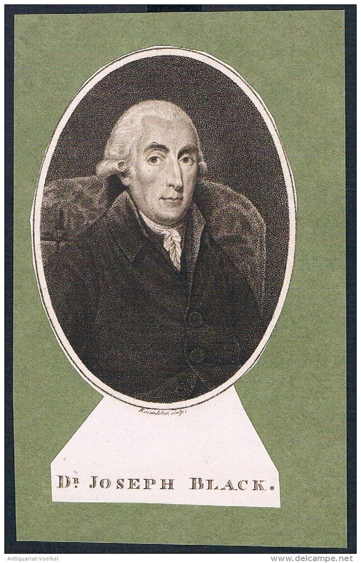 Portrait Ca.1800 Joseph Black Physiker Chemiker Mezzotinto Lithographie Litho - Stiche & Gravuren