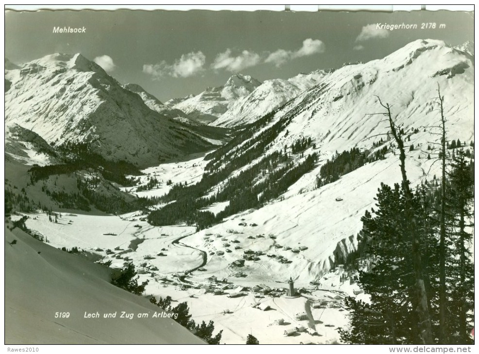 AK Österreich Lech Und Zug Am Arlberg Kriegerhorn Mehlsack Echte Fotografie - Lech