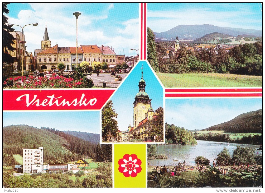 L0546 - Czechoslovakia (1979) Zdechov (postcard: Vsetin); Stamp 60h: Czechoslovak Fedration - Shift Perforation) - Errors, Freaks & Oddities (EFO)