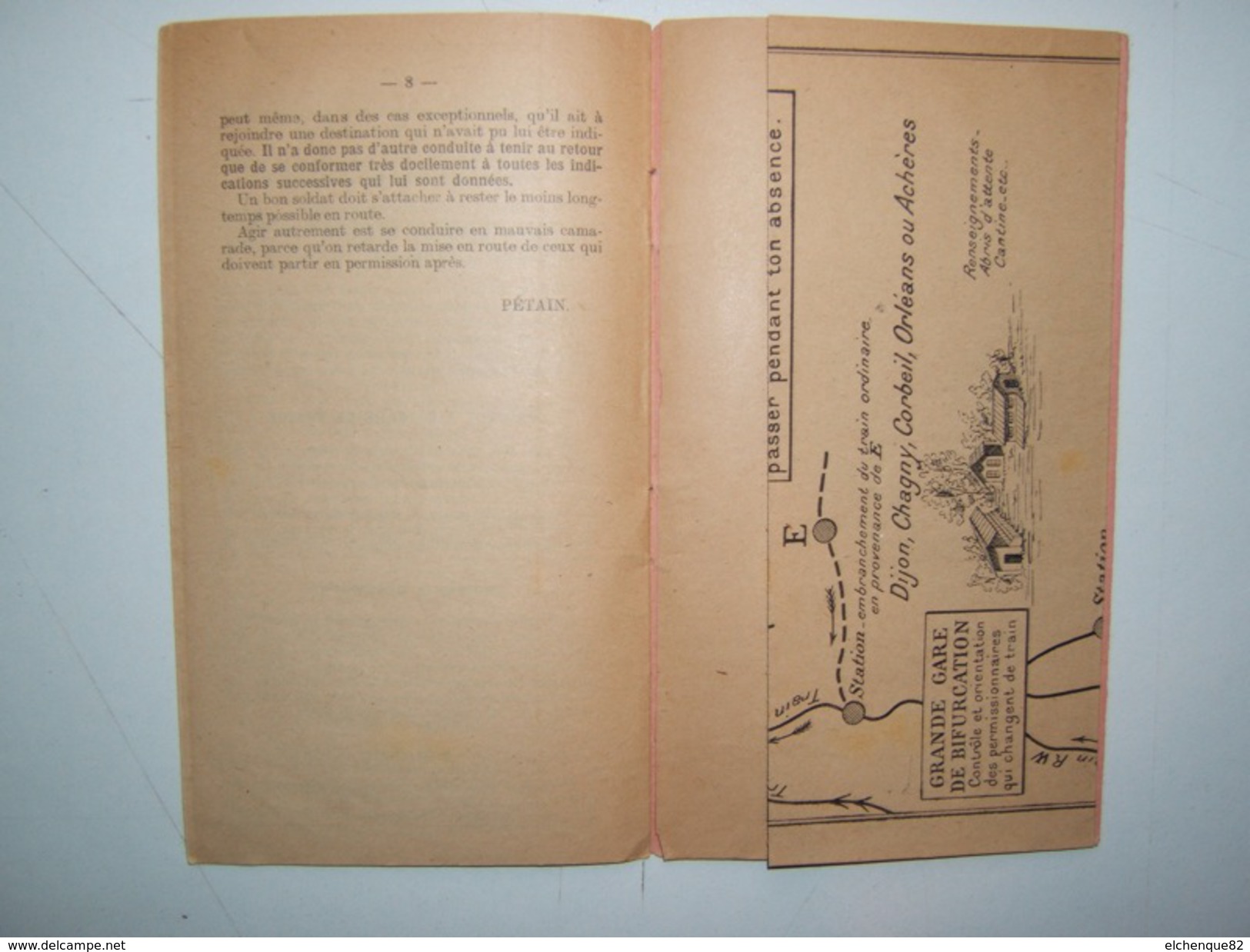 Brochure Guide Du Permissionnaire Pétain 1917 - 1914-18