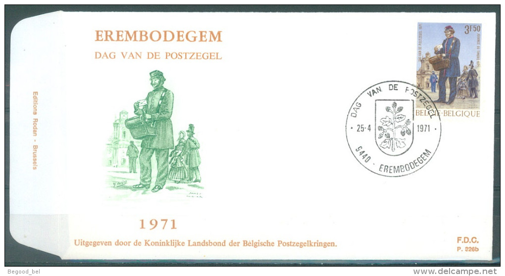 BELGIUM - FDC 25.4.1971  - COB 1577 -  Lot 14801 - 1971-1980