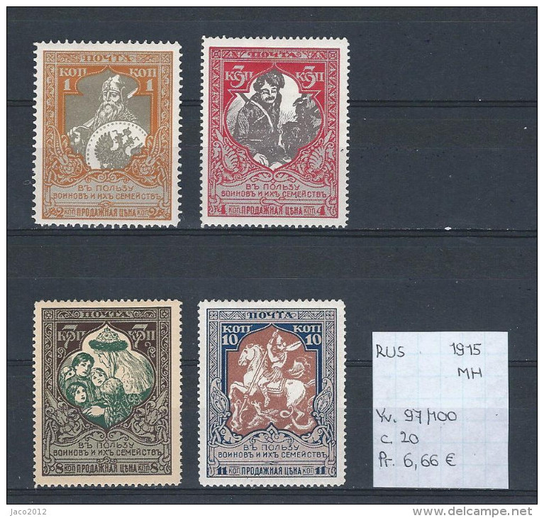 USSR 1915 - YT 97/100 Postfris Met Plakker/neuf Avec Charnière/MH - Unused Stamps