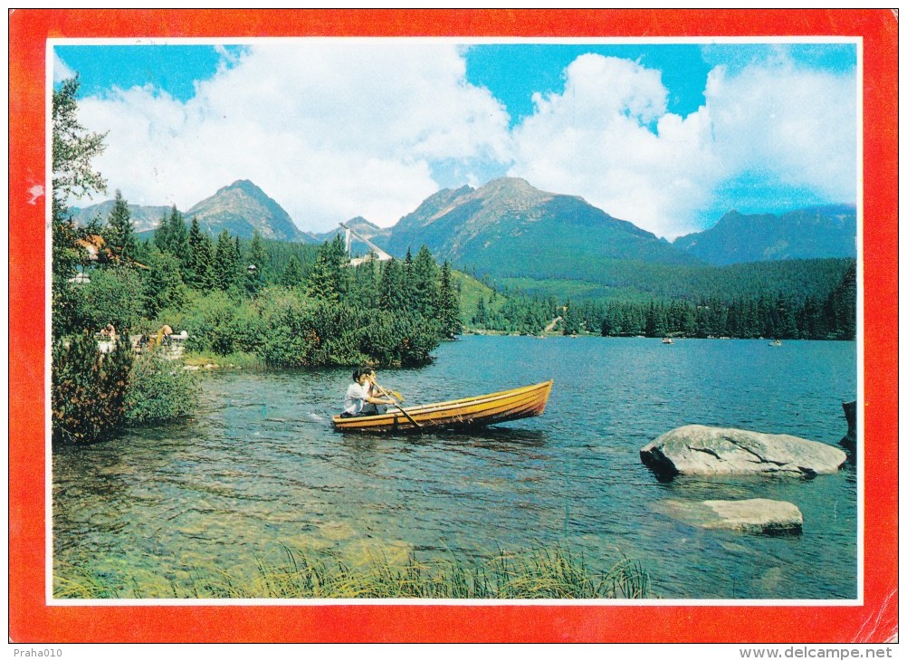 L0558 - Czechoslovakia (1975) Svidnik (machine Postmark) (postcard: High Tatras) Tariff 30 H (stamp: Silver Color Shift) - Errors, Freaks & Oddities (EFO)