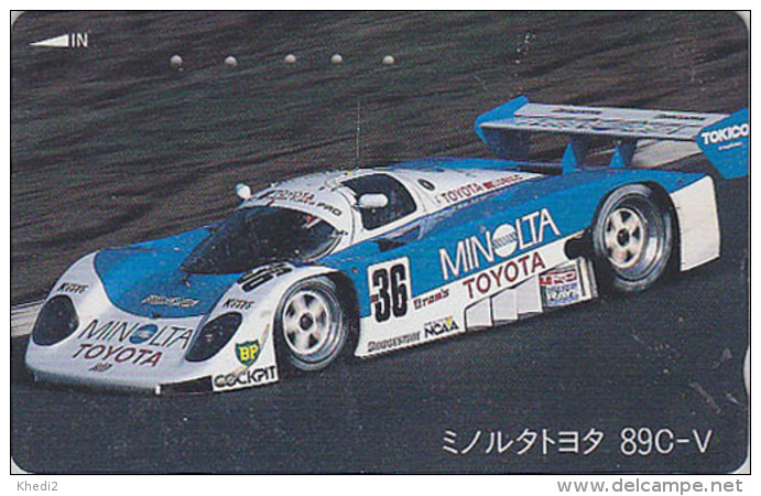 Télécarte Japon / 110-011 - VOITURE DE COURSE F1 - TOYOTA / COCKPIT MINOLTA - RACING CAR Japan Phonecard - 2915 - Voitures