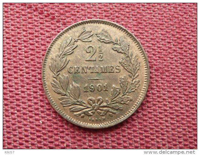 LUXEMBOURG Monnaie De 2 1/2 Cts 1901  Superbe état Quasiment Neuve - Luxembourg