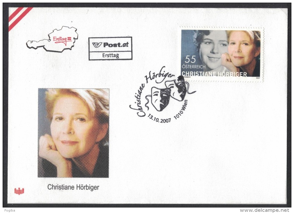 JP33    CHRISTIANE HORBIGER Stamps AUSTRIA Film Cinema Movie Actress - Film