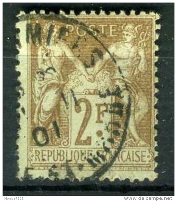 FRANCE ( POSTE ) : Y&amp;T  N°  105  TIMBRE  TYPE  SAGE ,  OBLITERE ,  A  VOIR - 1898-1900 Sage (Type III)