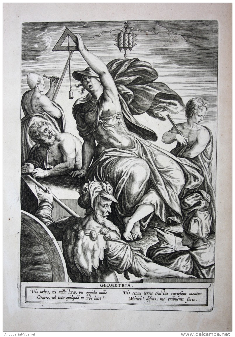 Antonius Wierix - Francesco Primaticcio - Seven liberal arts - 1585 engraving