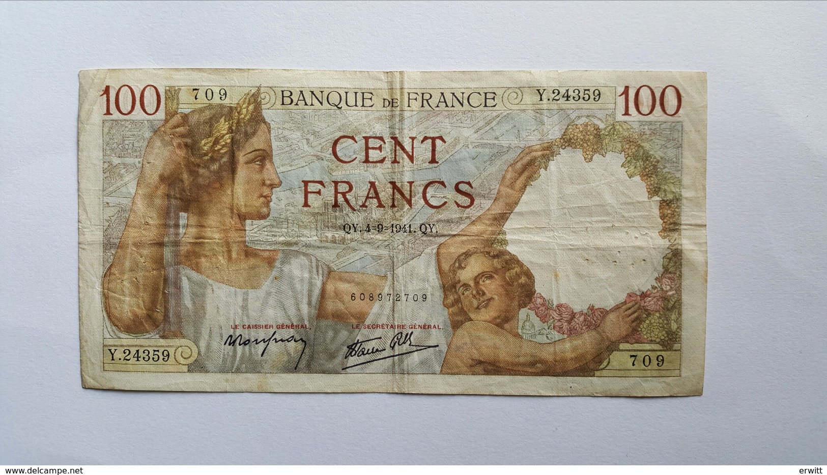 FRANCIA 100 FRANCS 1941 - 100 F 1939-1942 ''Sully''