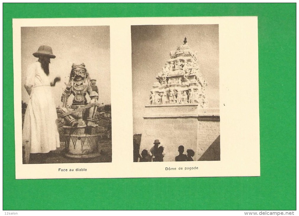 CP 0078 Souvenir De L'INDE  Face Au Diable Dome De Pagode - India