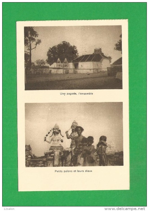 CP 0082 Souvenir De L'INDE  Pagode Petit Paien Et Leur Dieux - India