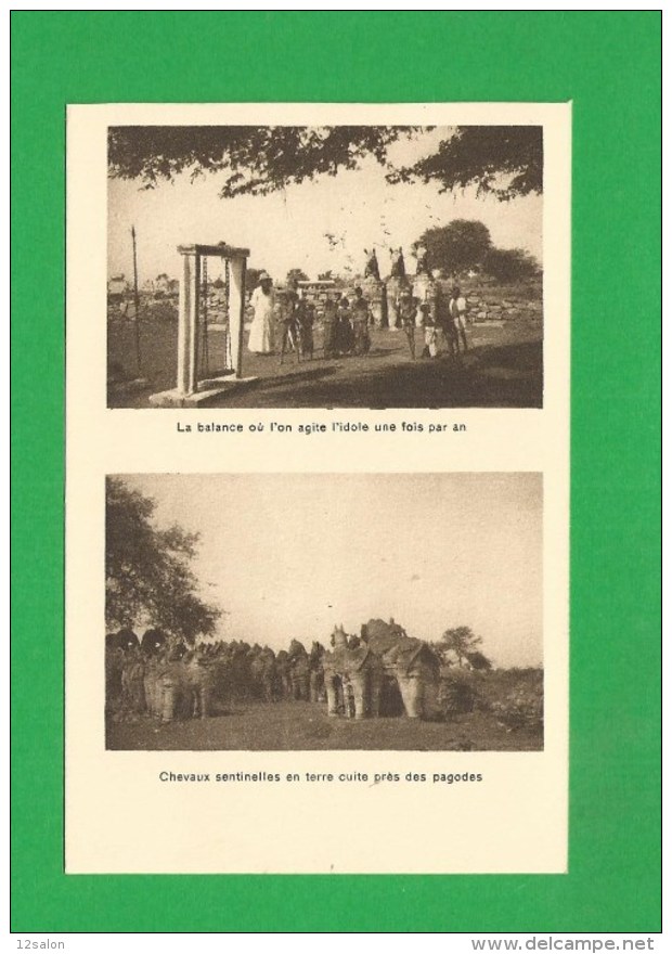 CP 0085 Souvenir De L'INDE Balance Et Chevaux Sentinelle En Terre Cuite Pres Des Pagodes - India