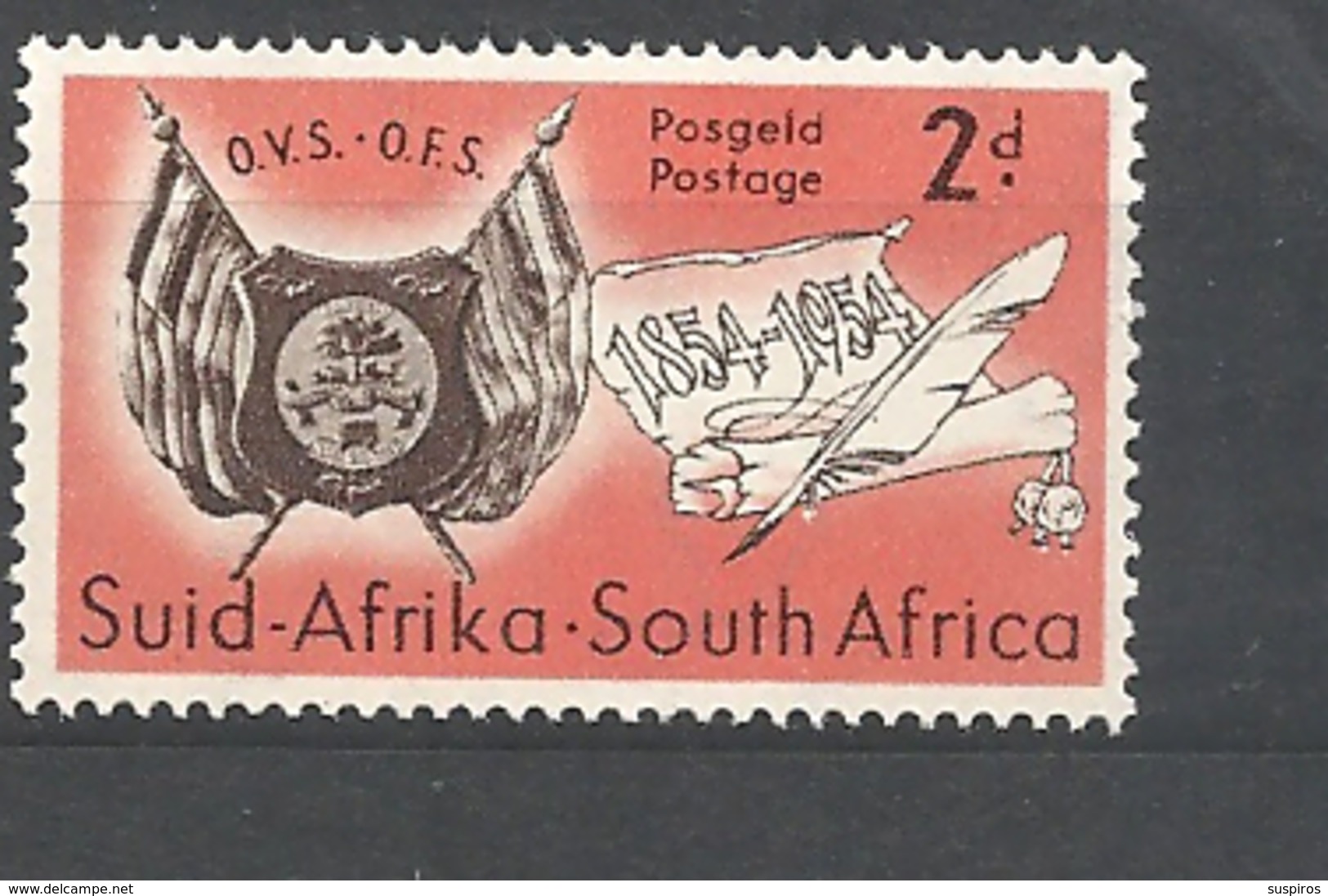 Sud Africa  -1954 The 100th Anniversary Of The Founding Of Orange Free State  MNH - Ungebraucht