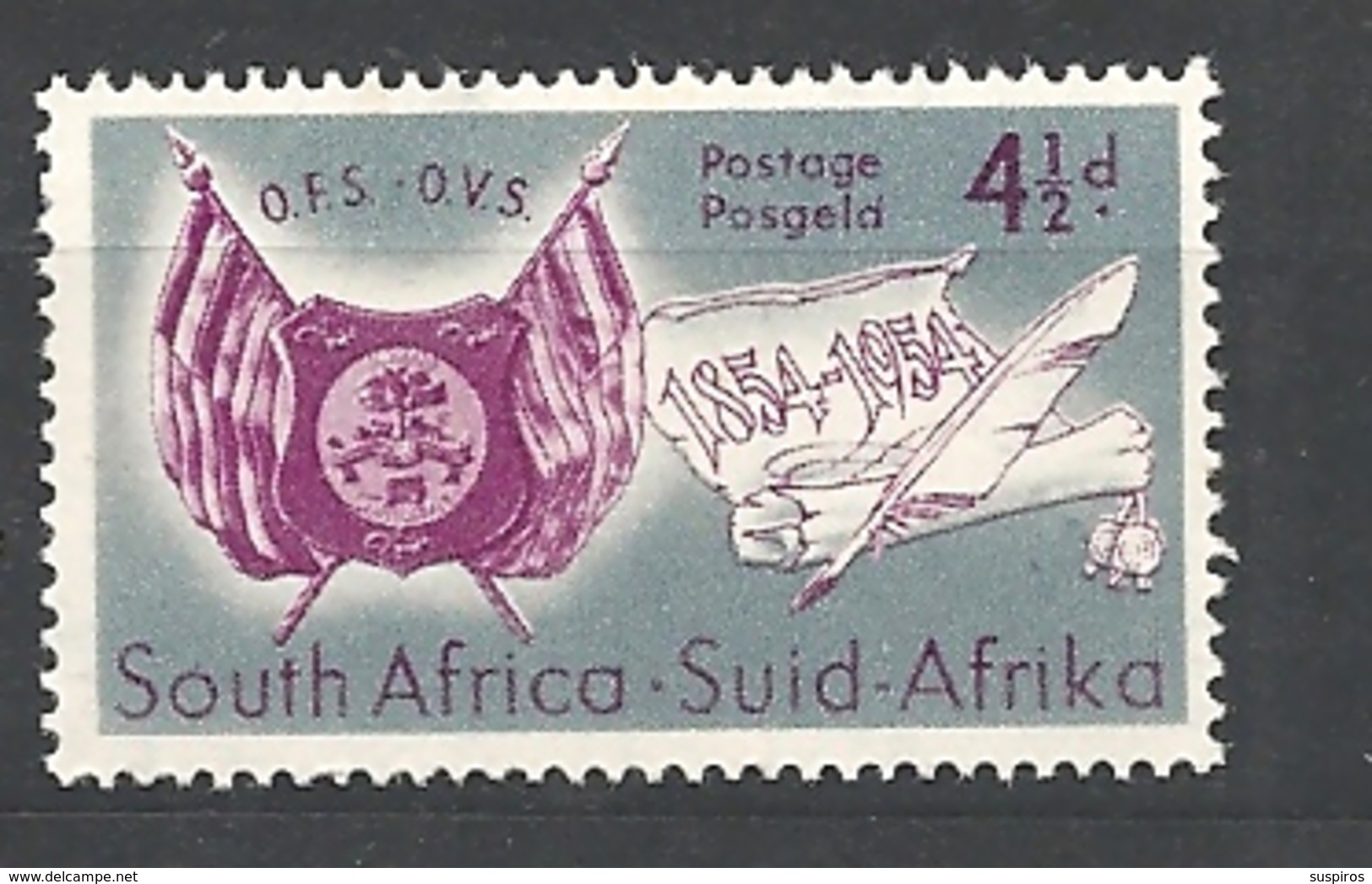 Sud Africa  -1954 The 100th Anniversary Of The Founding Of Orange Free State  MNH - Nuevos