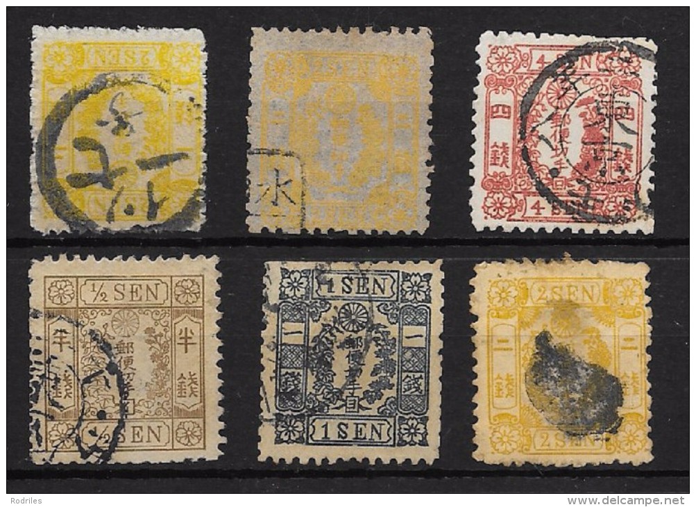 JAPÓN YVERT Nº 15-18-19-24-25-26 USADO - Unused Stamps