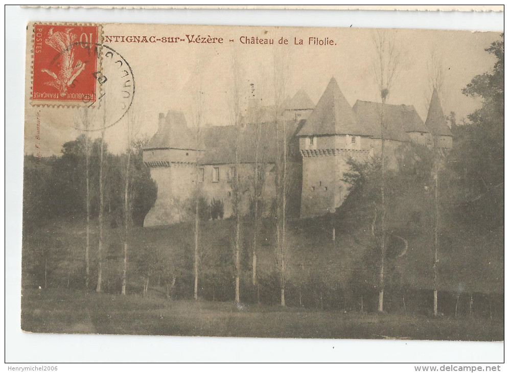 Dordogne - 24 - Montignac Sur Vézère Chateau De La Filolie 1907 - Autres & Non Classés