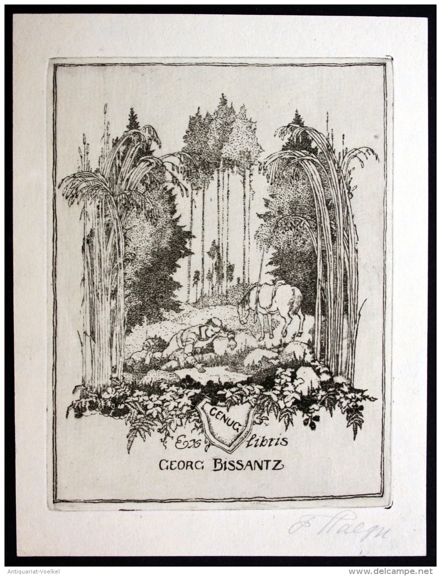Exlibris Georg Bissantz Original Radierung Signiert - Bookplates