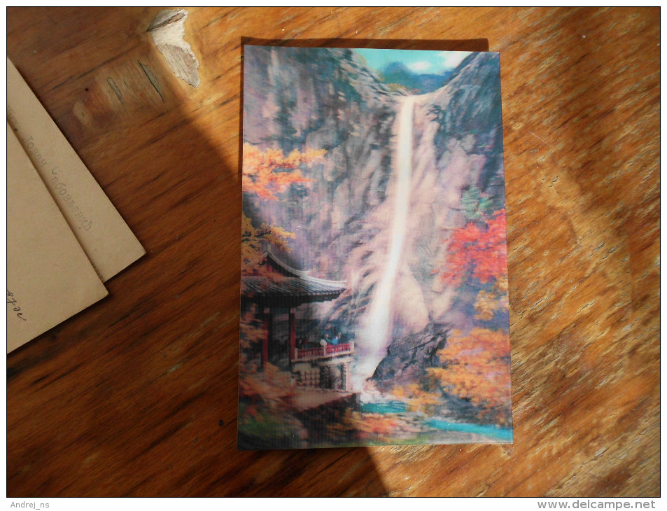 3D Postcards  The Kuryong Falls In Mt. Kumgang San - Korea (Nord)