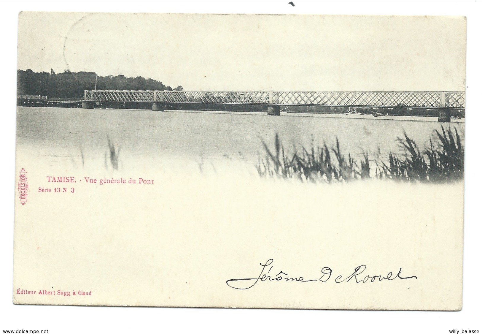 +++ CPA - TAMISE - TEMSE - Vue Générale Du Pont - Albert Sugg Série 13 N° 3   // - Temse