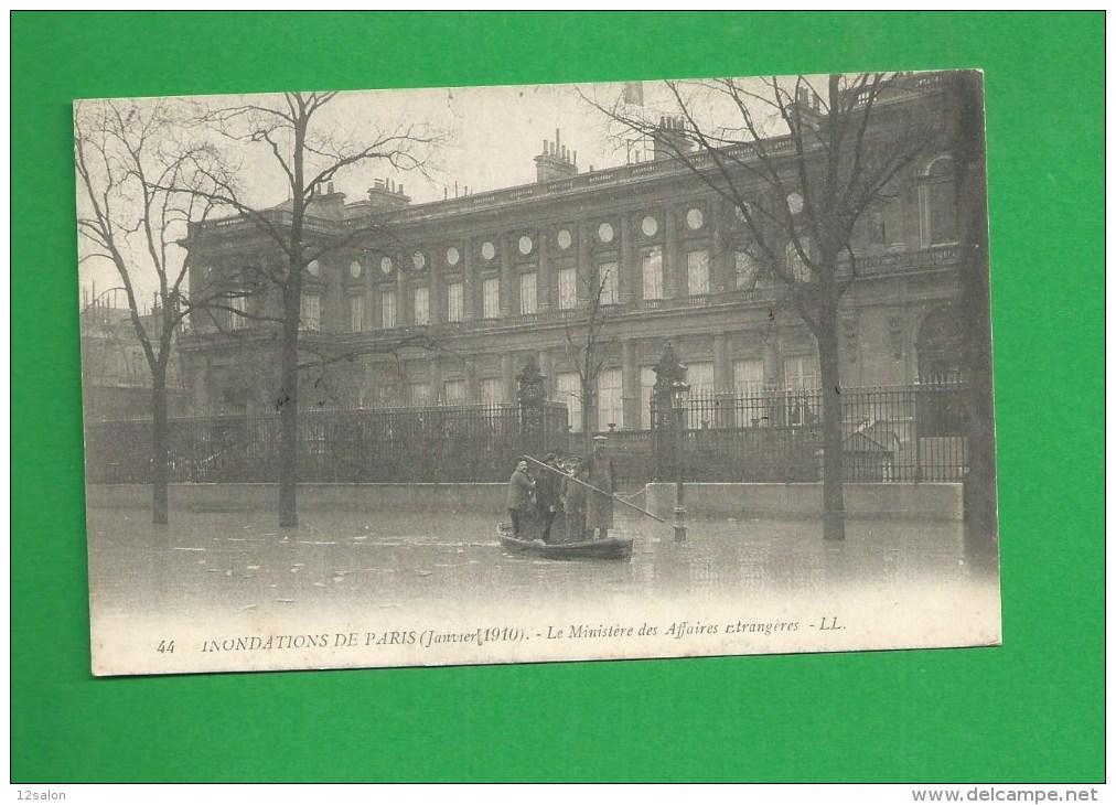 CP 0132 PARIS INONDATIONS 1910 Ministere Des Affaires Etrangeres - Paris Flood, 1910