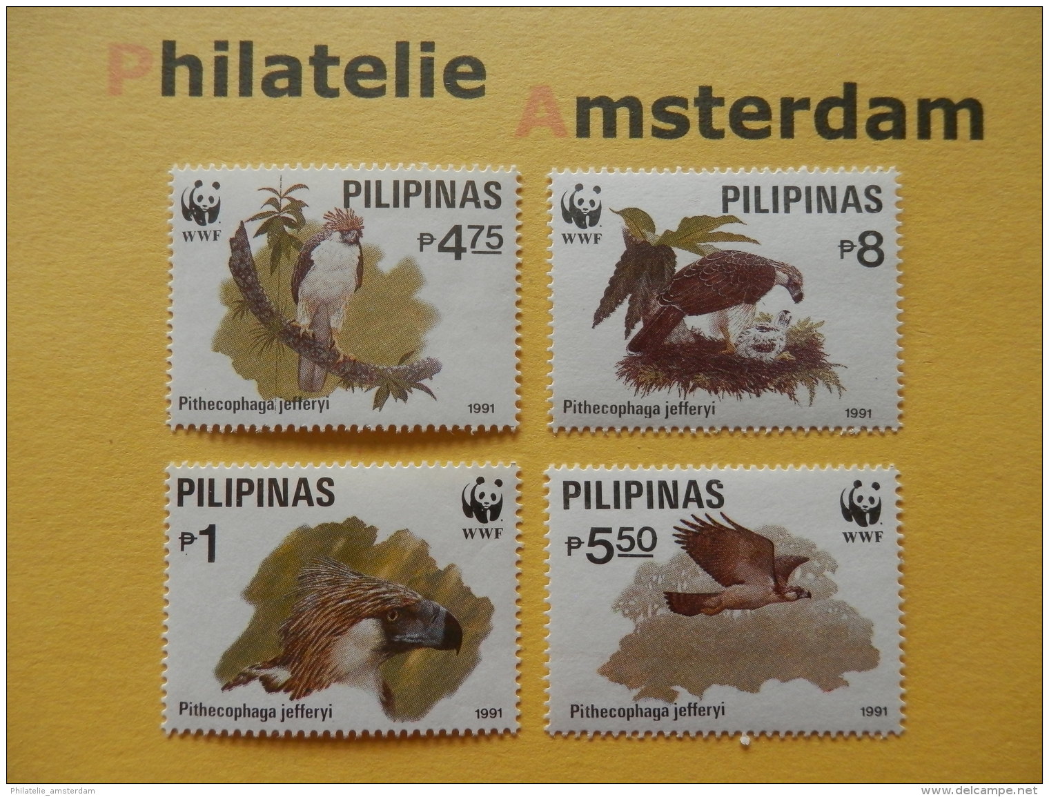 Philippines 1991, WWF FAUNA PHILIPPINE EAGLE APENAREND: Mi 2038-41, ** - Unused Stamps