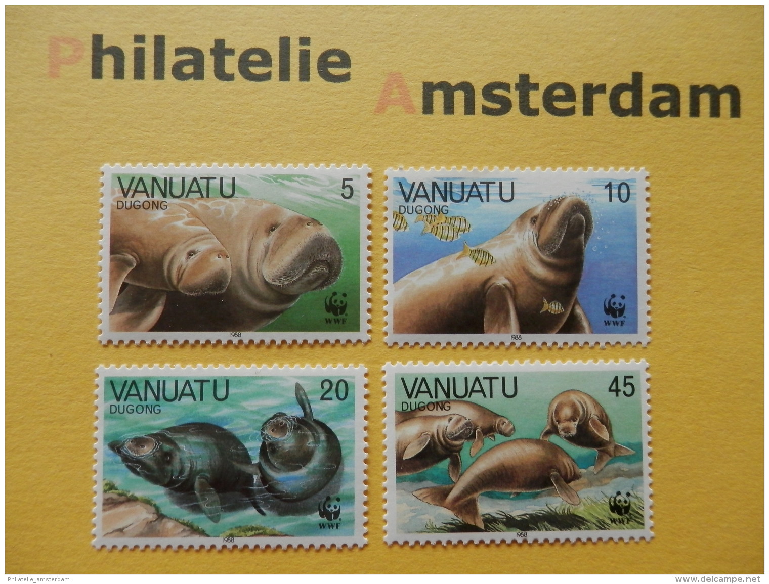 Vanuatu 1988, WWF FAUNA DUGONG ZEEKOE: Mi 782-85, ** - Unused Stamps