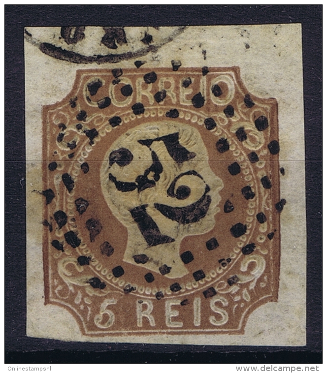 Portugal 1856 Mi Nr 9b Yellow Braun  Yv Nr 9 Used - Oblitérés