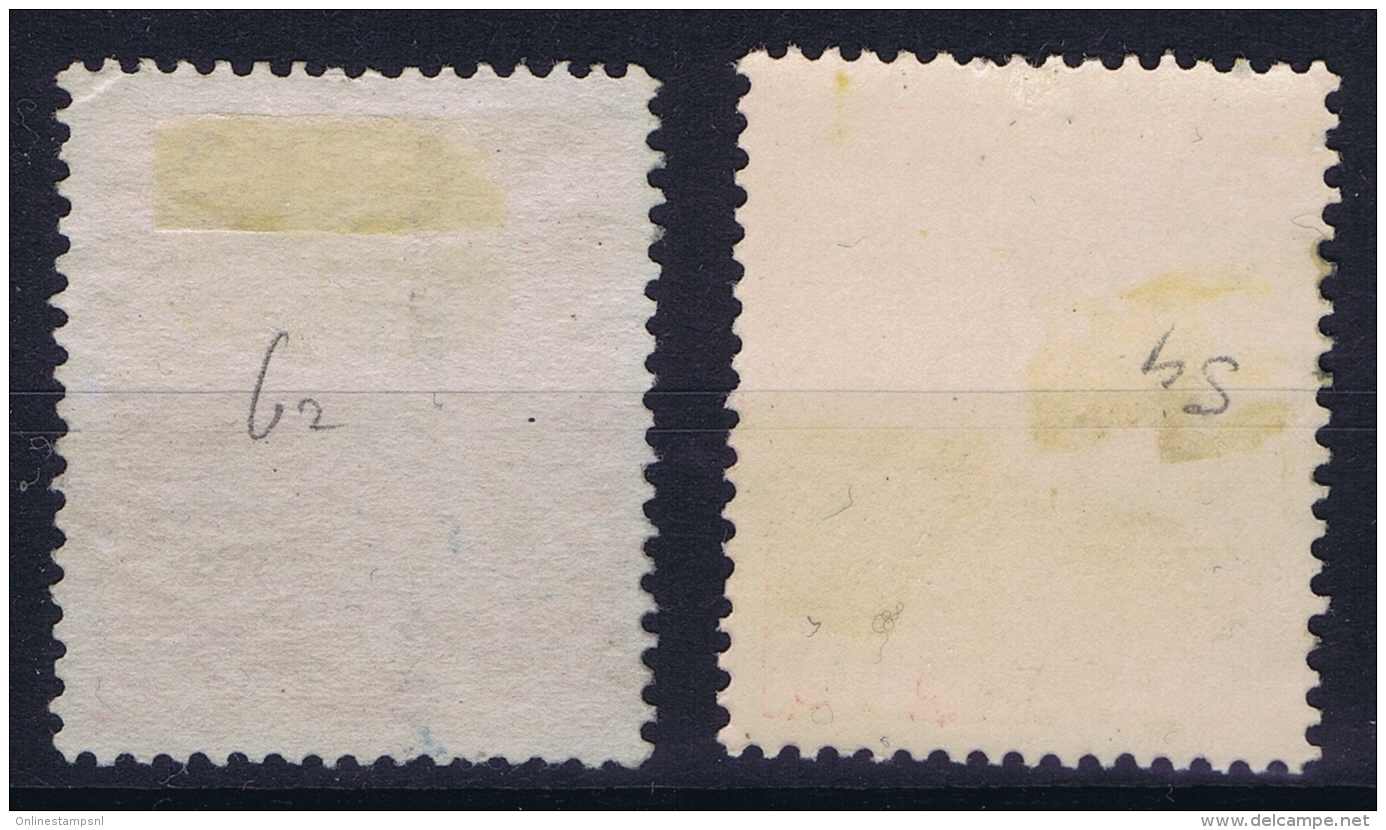 Austria: Levant  Mi Nrs 62 + 45  Yv 16 + 46a  Glansloz. - Levant Autrichien