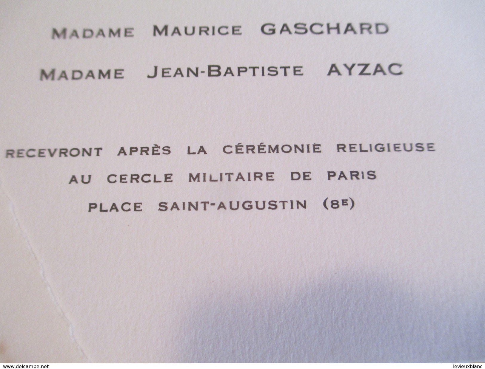 Mariage De Marie Claire GASCHARD Avec Michel AYZAC/Eglise Saint Symphorien De Versailles /Cercle Militaire/1971    FPM8 - Wedding